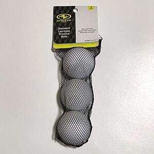 Athletic Works 3 Pack Standard Lacrosse Practice Balls Wht Official Size Weight